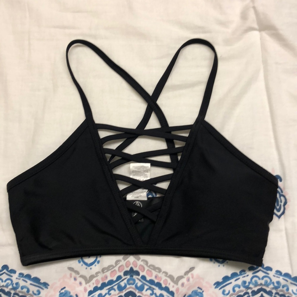 Black swim suit top